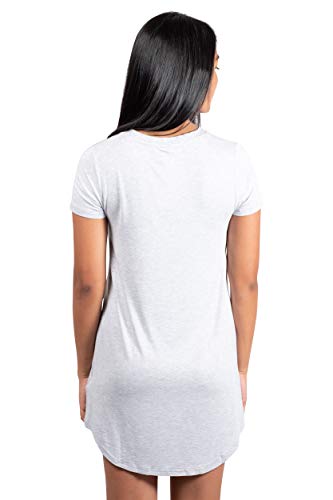 Ultra Game NBA Golden State Warriors Womens Super Soft Sleepwear Pajama Loungewear Tee Shirt Nightgown, Heather Gray, Large