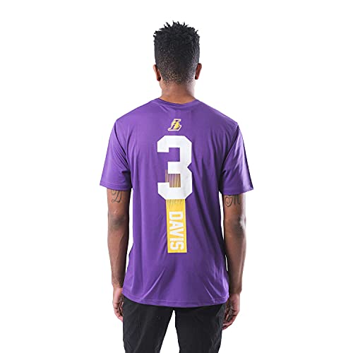 Ultra Game NBA Los Angeles Lakers - Anthony Davis Mens Active Tee Shirt, Team Color, Large