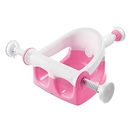 Summer My Bath Seat for Sit-Up Baby Bathing, Backrest for Assisted Sitting, Easy Setup and Storage, Pink