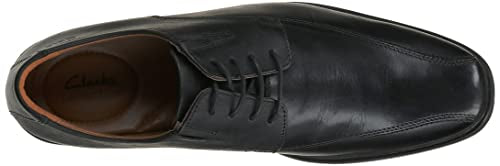 Clarks mens Tilden Walk Oxford, Black Leather, 10.5 US