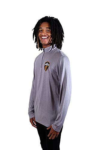 Ultra Game NBA Men's Quarter Zip Long Sleeve Pullover T-Shirt