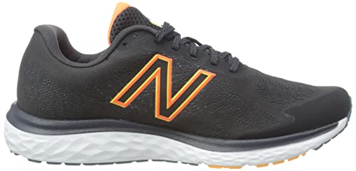 New Balance Men's Fresh Foam 680 V7 Running Shoe, Black/Vibrant Orange/Vibrant Apricot, 11