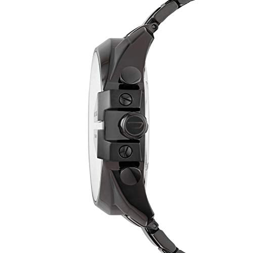 Diesel Men's 59mm Mega Chief Quartz Stainless Steel Chronograph Watch, Color: Black (Model: DZ4318)