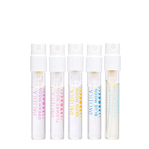 Pacifica Beauty, Moon Moods Spray Perfume Travel Size, Featuring Dream Moon Mini, 5 Scents, Fragrance Sampler Gift Set, Natural + Essential Oils, Clean, Vegan + Cruelty Free