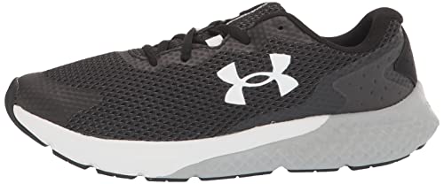 Under Armour Men's Charged Rogue 3 Road Running Shoe, Black (002)/White, 9