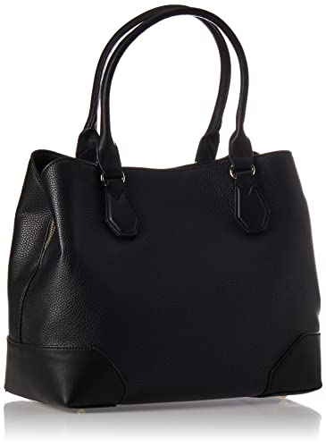 NINE WEST womens Brooklyn Jet Set Carryall SATCHEL, Black, One Size US