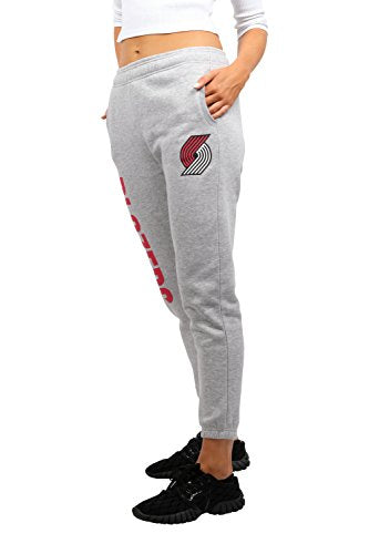 Ultra Game NBA Portland Trail Blazers Relax Fit Jogger, Heather Gray, Small
