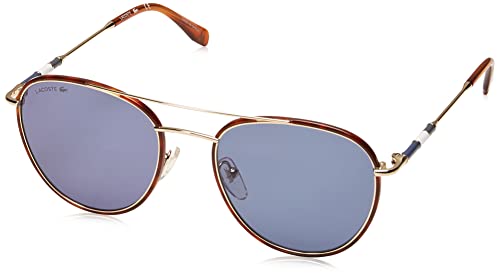 Lacoste Men's L102SND Oval Sunglasses, Gold, 51 mm