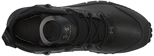 Under Armour Men's Micro G Valsetz Mid LWP Hiking Boot, Black (001)/Black, 9