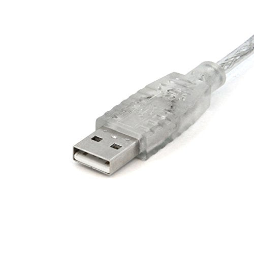 StarTech.com 10 ft Transparent USB 2.0 Cable - A to B - USB Cable - USB (M) to USB Type B (M) - 10 ft - Transparent - USBFAB10T