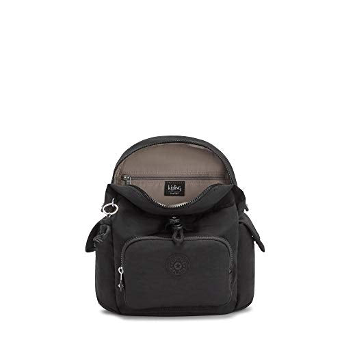 Kipling Women's City Pack Mini Backpack, Lightweight Versatile Daypack, School Bag, Black Noir