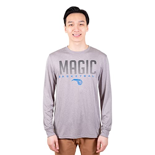 Ultra Game -NBA Men's Active Long Sleeve Pullover T-Shirt Heather Gray X-Large