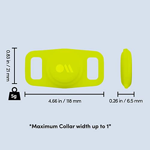 Case-Mate Airtag Dog Collar Holder - Water Resistant Airtag Holder Dog Tag - Lightweight, Protective Airtag Case for Dog Collar - Pet Collar Airtag Loop - Compatible w/Cat/Dog Collars - Lime Green