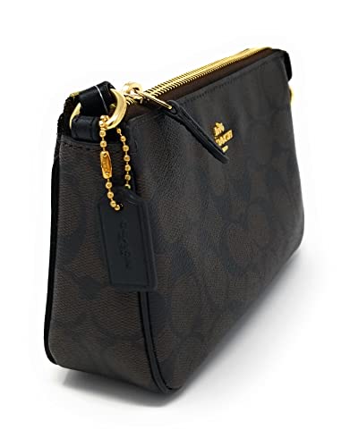 COACH Nolita 19 In Signature Canvas Bag Purse (Brown Black)