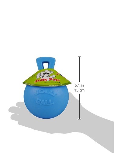 Jolly Pets Tug-n-Toss Heavy Duty Dog Toy Ball with Handle, 4.5 Inches/Small, Blueberry, JP445BLUEBERRY
