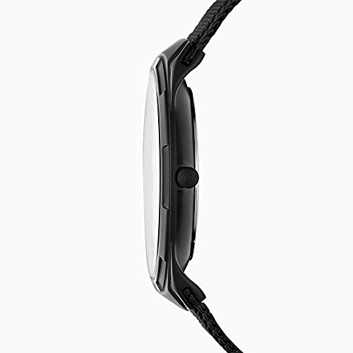 Skagen Men's Melbye Quartz Analog Stainless Steel and Stainless Steel Mesh Watch, Color: Black/Gray Steel Mesh (Model: SKW6006)