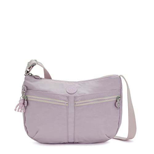 Kipling Women’s Izellah Crossbody, Super Light Everyday Purse, Nylon Shoulder Bag, Gentle Lilac