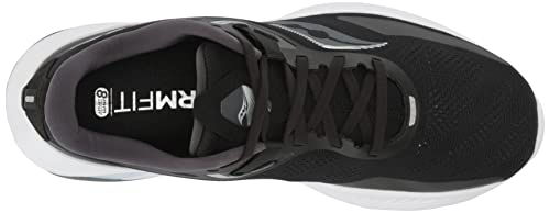 11 Saucony Men's Guide 15 Running Shoe, Black/White