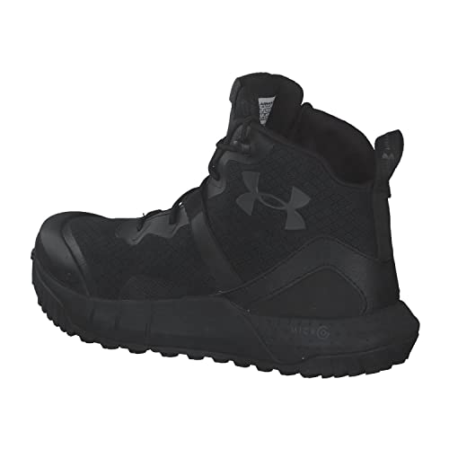 Under Armour Women's Micro G Valsetz Mid Military and Tactical Boot, Black (001)/Black, 8