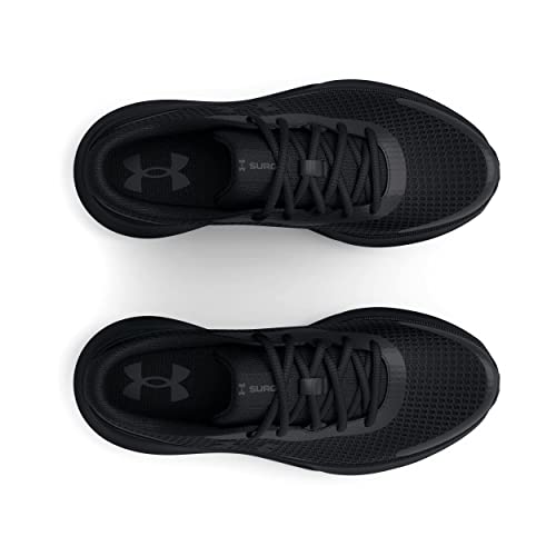 Under Armour Women's Surge 3 Running Shoe, Black (001)/White, 10