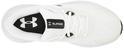 Under Armour Women's Surge 3 Running Shoe, White (100)/Black, 10.5