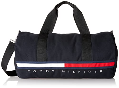 Tommy Hilfiger unisex adult Sporty Tino Duffle Bag, Th Deep Black, One Size US