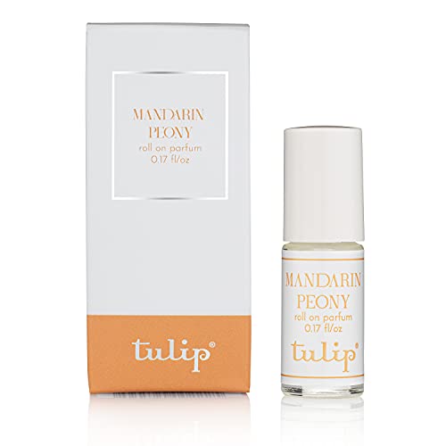 Tulip Perfume Classic Roll On Eau De Parfum, Mandarin Peony, 0.6 Ounce
