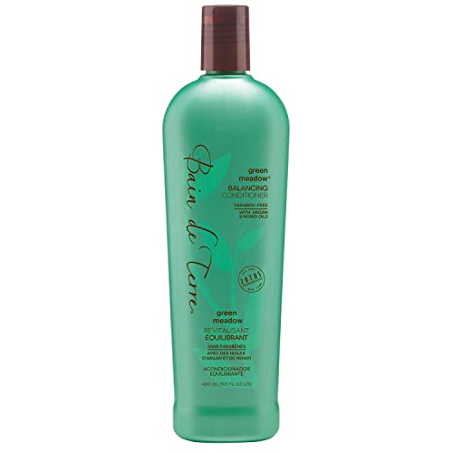 Bain de Terre Balancing Conditioner | Green Meadow | Normal to Oily Hair | Argan and Monoi Oils | Paraben Free | 13.5 Fl Oz