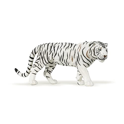 Papo -Hand-Painted - Figurine -Wild Animal Kingdom - White Tiger -50045 -Collectible - for Children - Suitable for Boys and Girls- from 3 Years Old