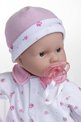 Caucasian 11-inch Small Soft Body Baby Doll | JC Toys - La Baby | Washable |Removable Pink Outfit w/ Hat and Blanket | For Children 12 Months +