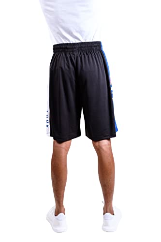Ultra Game NBA New York Knicks Mens Mesh Basketball Shorts, Black, Large