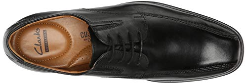 Clarks mens Tilden Walk Oxford, Black Leather, 11.5 US