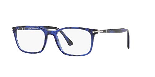 Persol PO3189V Rectangular Prescription Eyewear Frames, Striped Blue/Demo Lens, 53 mm