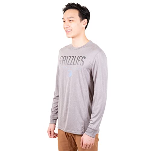 Ultra Game -NBA Men's Active Long Sleeve Pullover T-Shirt Heather Gray Medium