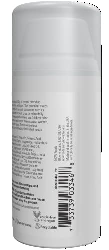 NOW Solutions, Natural Progesterone, Balancing Skin Cream with Lavender, 20 mg of Natural Progesterone Per Pump, 3-Ounce