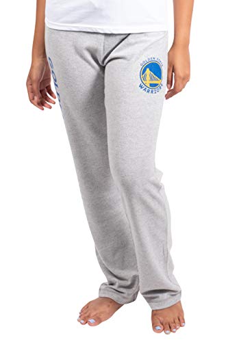 Ultra Game NBA Golden State Warriors Womens Sleepwear Super Soft Hacci Pajama Loungewear Pants, Heather Gray, Medium