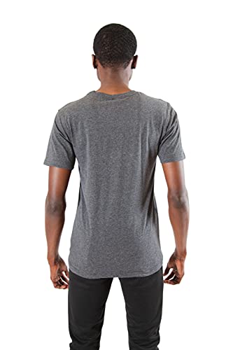 Ultra Game NBA Cleveland Cavaliers Mens Upright Logo Short Sleeve Tee Shirt, Charcoal Heather, Medium