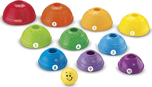 Fisher-Price Baby Stacking and Nesting Stack and Roll Cups, Set of 10 Multi-Color Toys for Infants and Toddlers Ages 6+ Months