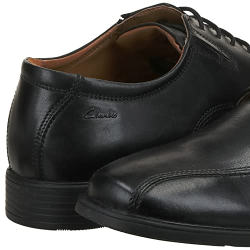 Clarks mens Tilden Walk Oxford, Black Leather, 9.5 US