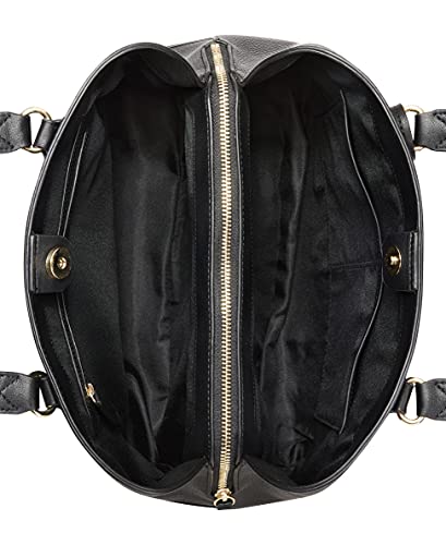 NINE WEST womens Brooklyn Jet Set Carryall SATCHEL, Black, One Size US