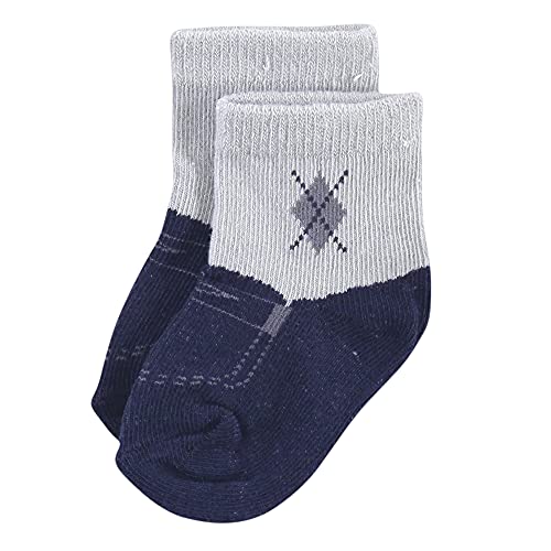 Hudson Baby Unisex Baby Cotton Bib and Sock Set, Little Man, One Size