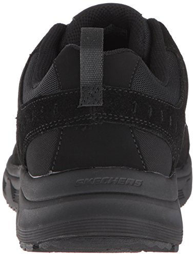 Skechers mens Oak Canyon Oxford, Black, 10.5 US