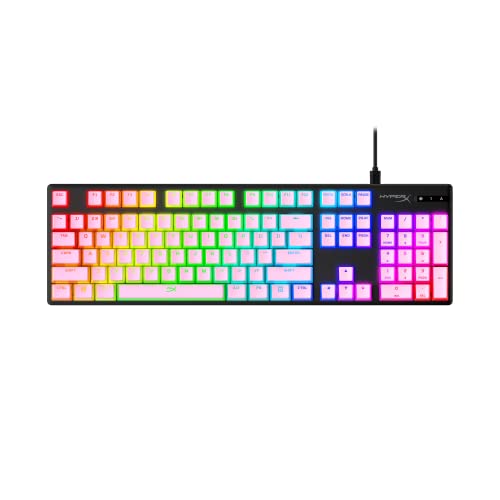 HyperX Pudding Keycaps - Double Shot PBT Keycap Set with Translucent Layer, for Mechanical Keyboards, Full 104 Key Set, OEM Profile, English (US) Layout - Pink