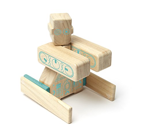 Tegu Magbot Magnetic Wooden Block Set, 1-99 years old, 9 pieces