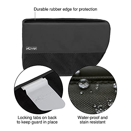 Kurgo Car Door Guard for Dogs, Pet Protector for Car Doors, Waterproof, Adjustable, Quick Installation, Storage Pockets, Fits Sedans and SUVs, Black