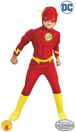 Rubie's DC Comics Deluxe Muscle Chest The Flash Child's Costume, Toddler, Multicolor