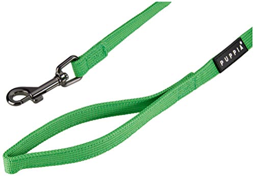 Puppia Two Tone Dog Lead Strong Durable Comfortable Grip Walking Training Leash for Small and Medium Dog, Green, Medium
