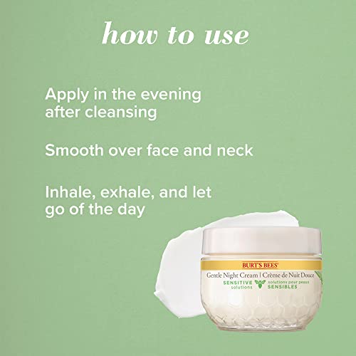 BURT'S BEES Calming Night Cream with aloe and Rice milk,1.8 oz