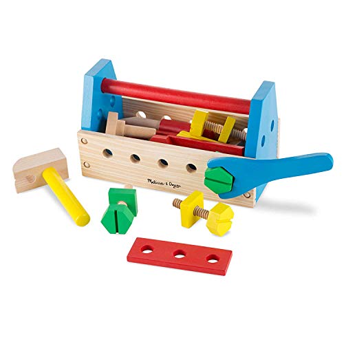 Melissa and Doug Take-Along Tool Kit Wooden Construction Toy (24 pcs)