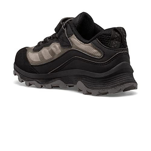 Merrell Moab Speed Low Alternative Closure Waterproof Sneaker, Triple Black, 12 US Unisex Big Kid